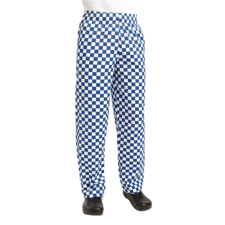 Chef Works Unisex Easyfit Chefs Trousers Big Blue Check 2XL