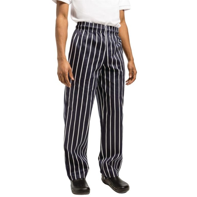 Chef Works Unisex Easyfit Chefs Trousers Butchers Stripe XS