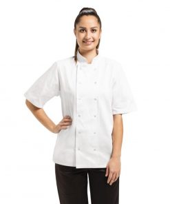 Whites Vegas Unisex Chef Jacket Short Sleeve White - XS
