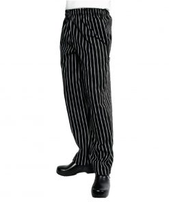 Chef Works Unisex Easyfit Chefs Trousers Black and White Striped 5XL