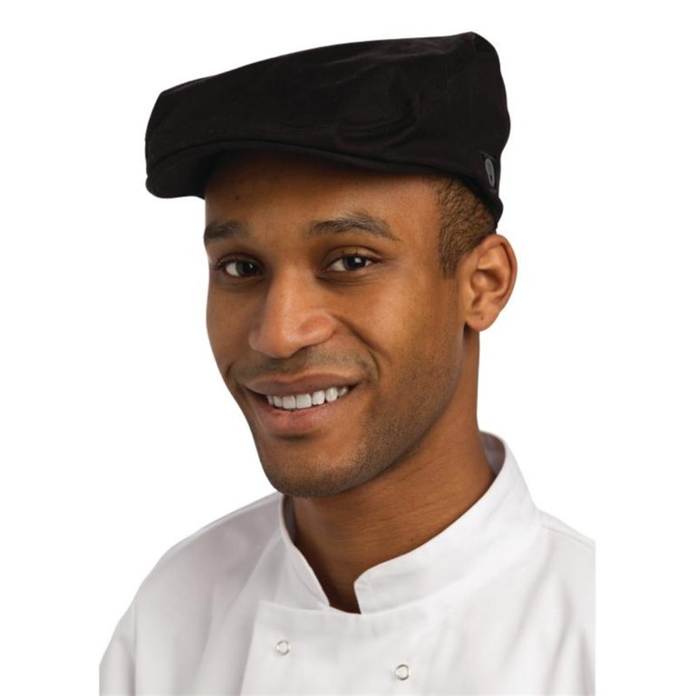 Chef Works Flat Cap Black M