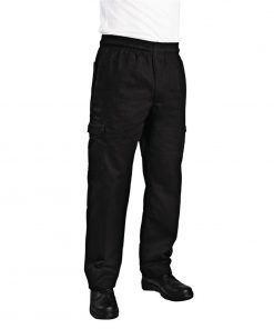 Chef Works Unisex Slim Fit Cargo Chefs Trousers Black XL