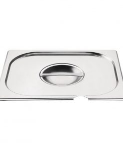 Vogue Stainless Steel 1/2 Gastronorm Notched Lid