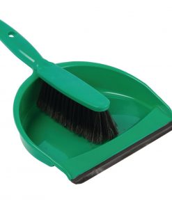 Jantex Soft Dustpan and Brush Set Green