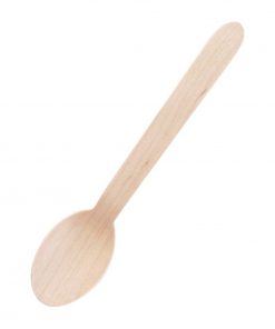 Disposable Wooden Dessert Spoons Pack of 100