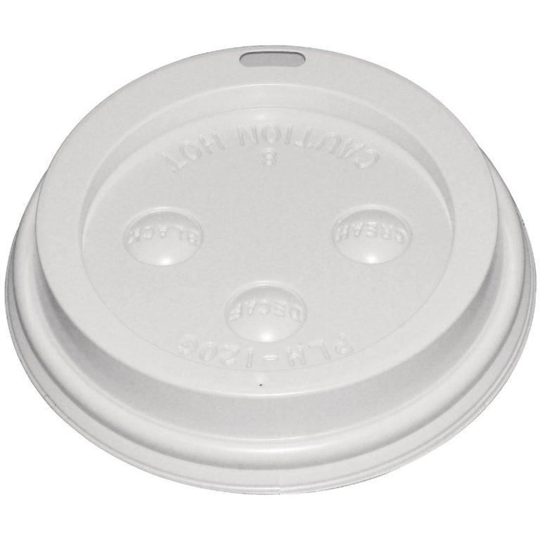 White Lid For Fiesta 340ml / 12oz and 455ml / 16oz Disposable Coffee Cups x 1000