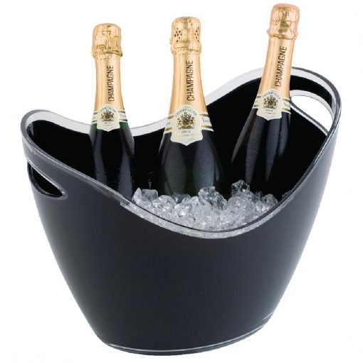 APS Black Acrylic Wine And Champagne Bucket Large
