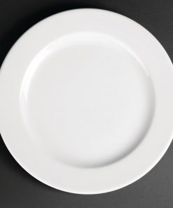 Royal Porcelain Classic White Wide Rim Plates 260mm