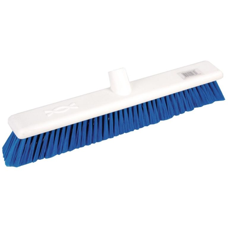 Jantex Hygiene Broom Soft Bristle Blue 18in