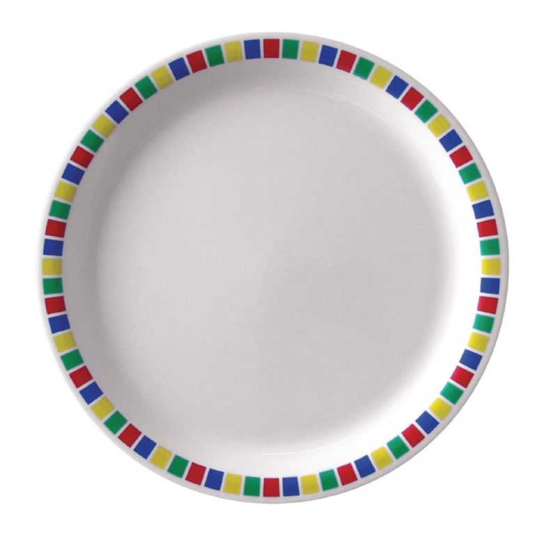 Kristallon Fairground Melamine Dinner Plates 230mm