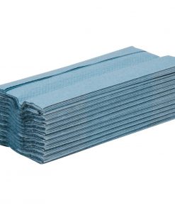 Jantex C Fold Hand Towels Blue 1Ply 190 Sheets (Pack of 15)