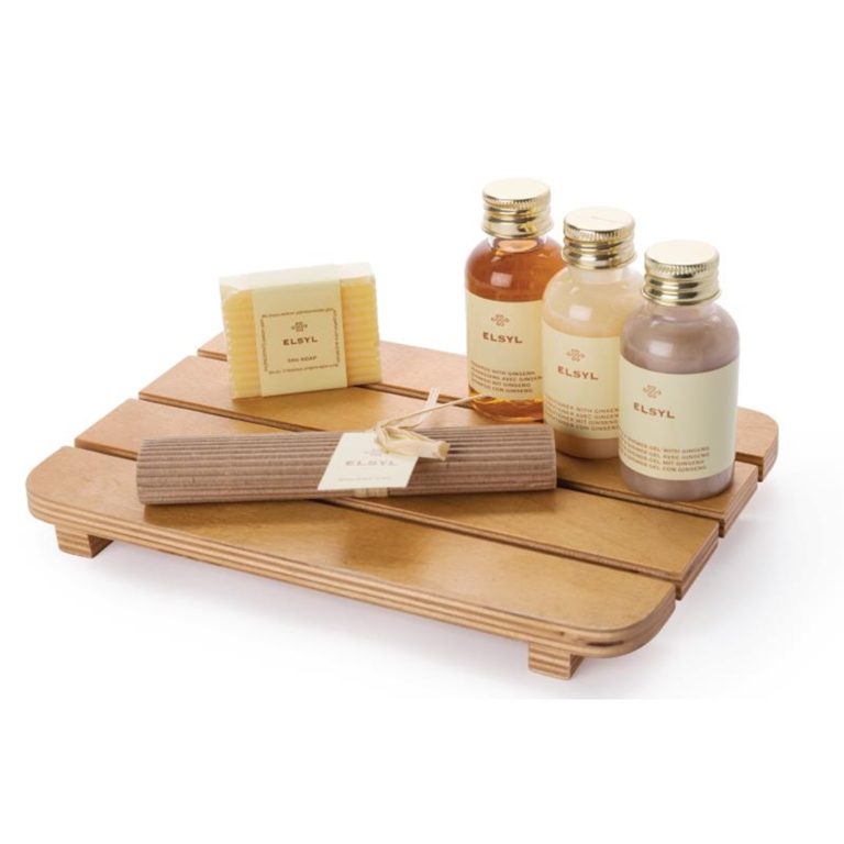 Wooden Slatted Amenities Tray