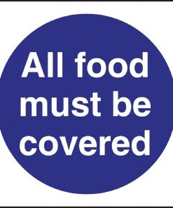 Vogue All Food Must Be Covered Sign