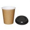 Special Offer  Fiesta Brown 225ml Hot Cups and Black Lids