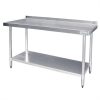 Vogue Stainless Steel Prep Table with Upstand 1200mm