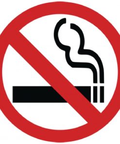 No Smoking Symbol Window Sign